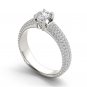 1.50 Ct Round Cut Diamond Solitaire Engagement Ring I2 H 14K White Gold Size 6