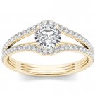 14K Yellow Gold 1.25 Ct Round Cut Diamond Classic Solitaire Engagement Ring I2