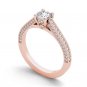 Real 14k Rose Gold 1.25 Ct Round Cut Diamond Classic Solitaire Engagement Ring