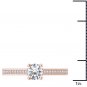 Real 14k Rose Gold 1.25 Ct Round Cut Diamond Classic Solitaire Engagement Ring