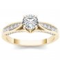 14k Yellow Gold 1.00Ct Round Cut Diamond Classic Solitaire Engagement Ring HI I2