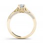 14k Yellow Gold 1.00Ct Round Cut Diamond Classic Solitaire Engagement Ring HI I2