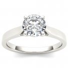 1.00 Ct 14K White Gold Round Cut Natural Diamond Solitaire Engagement Ring 1.00 Ct 14K White Gold Round Cut Natural Diamond Solitaire Engagement Ring