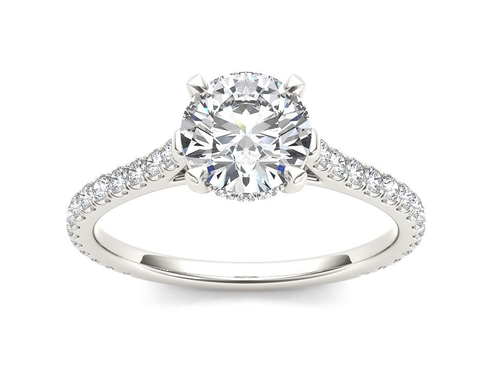 Genuine 14K White Gold 1.25 Ct Diamond Classic Solitaire Engagement Ring I2