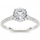 Genuine 14K White Gold 1.25 Ct Diamond Classic Solitaire Engagement Ring I2