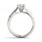 14K White Gold 1.00 Ct Round Cut Diamond Vintage Solitaire Engagement Ring HI I2