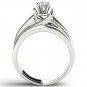 14k White Gold 1.25 Ct Round Cut Diamond Classic Engagement Ring Set HI I2 Size