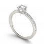 14K White Gold 1.00 Ct Natural Round Cut Diamond Classic Engagement Ring HI I2