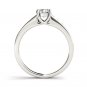 14K White Gold 1.00 Ct Round Cut Diamond Clssic Solitaire Engagement Ring HI