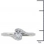 14K White Gold 1.00 Ct Round Cut Diamond Bypass Classic Engagement Ring HI I2