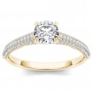 14K Yellow Gold 1.50 Ct Round Cut Diamond Classic Solitaire Engagement Ring HI 14K Yellow Gold 1.50 Ct Round Cut Diamond Classic Solitaire Engagement Ring HI