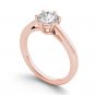 Solid 14K Rose Gold 1.25 Ct Natural Round Cut Diamond Solitaire Engagement Ring