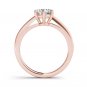 Solid 14K Rose Gold 1.25 Ct Natural Round Cut Diamond Solitaire Engagement Ring