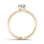 14k Yellow Gold 1.00 Ct Round Cut Diamond Bypass Solitaire Engagement Ring HI I2