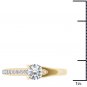 14k Yellow Gold 1.00 Ct Round Cut Diamond Bypass Solitaire Engagement Ring HI I2