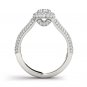 14K White Gold 1.50 Ct Natural Round Cut Diamond Vintage Halo Engagement Ring HI