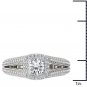 14K White Gold 1.50 Ct Natural Round Cut Diamond Vintage Halo Engagement Ring HI