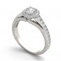 14K White Gold 1.25 Ct Natural Round Cut Diamond Halo Vintage Engagement Ring HI