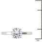 14K White Gold 1.00 Ct Natural Round Cut Diamond Solitaire Engagement Ring HI