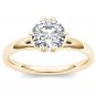 1.00 Ct 14K Yellow Gold Round Cut Natural Diamond Solitaire Engagement Ring HI