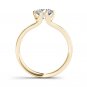 1.00 Ct 14K Yellow Gold Round Cut Natural Diamond Solitaire Engagement Ring HI