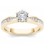 14K Yellow Gold 1 Ct Round Cut Diamond Classic Solitaire Engagement Ring HI I2