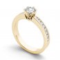 14K Yellow Gold 1 Ct Round Cut Diamond Classic Solitaire Engagement Ring HI I2