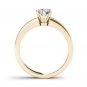 14K Yellow Gold 1 Ct Round Cut Diamond Classic Solitaire Engagement Ring HI I2