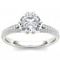 Solid 14k White Gold 1.25 Ct Round Cut Diamond Classic Solitaire Engagement Ring