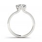 Solid 14k White Gold 1.25 Ct Round Cut Diamond Classic Solitaire Engagement Ring