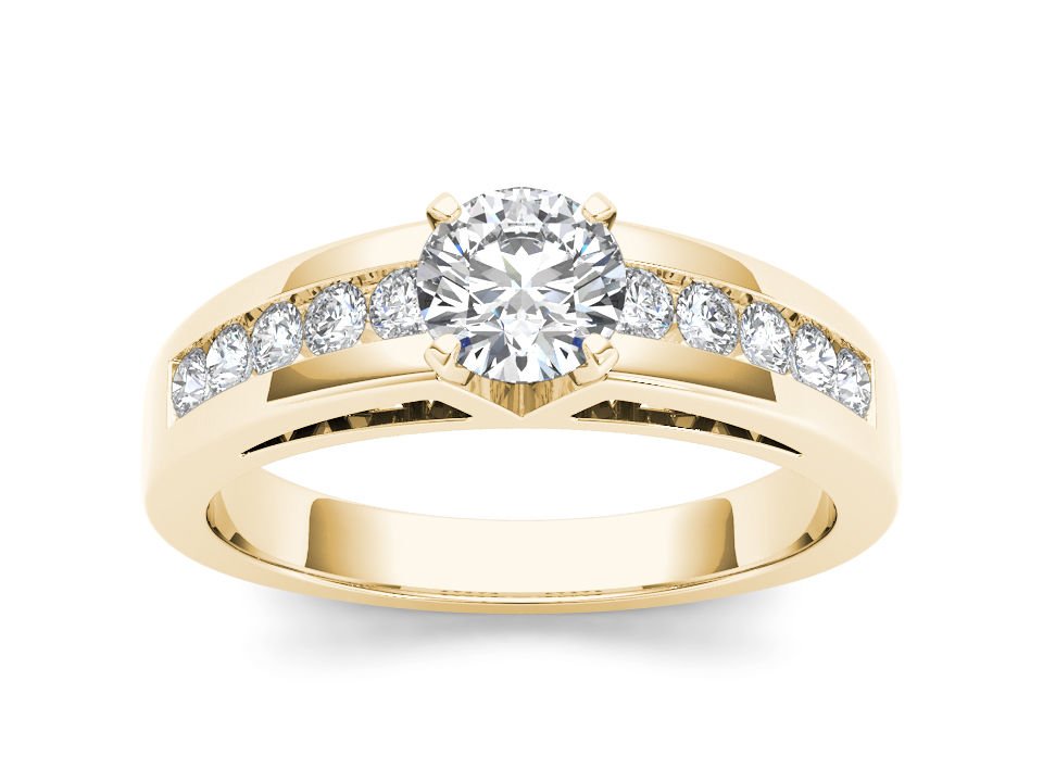 14K Yellow Gold 1.25 Ct Natural Round Cut Diamond Solitaire Engagement Ring I2