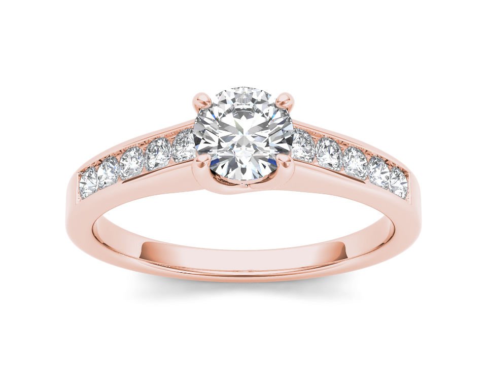 14K Rose Gold 1.00 Ct Round Cut Diamond Clssic Solitaire Engagement Ring HI