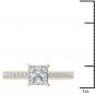 14K Yellow Gold 1.50 Ct Natural Princess Cut Diamond Solitaire Engagement Ring