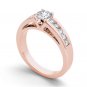 14K Rose Gold 1.25 Ct Natural Round Cut Diamond Solitaire Engagement Ring I2