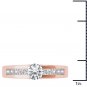 14K Rose Gold 1.25 Ct Natural Round Cut Diamond Solitaire Engagement Ring I2