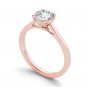 14K Rose Gold 1.00 Ct Natural Round Cut Diamond Solitaire Engagement Ring HI I2