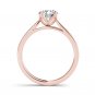14K Rose Gold 1.00 Ct Natural Round Cut Diamond Solitaire Engagement Ring HI I2