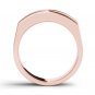 14k Rose Gold 1.00 Ct Princess Diamond Five Stone Men's Wedding Band Ring HI I2