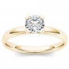 14k Yellow Gold 1.00 Ct Round Cut Diamond Bold Solitaire Engagement Ring HI I2