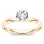 14k Yellow Gold 1.00 Ct Round Cut Diamond Bold Solitaire Engagement Ring HI I2
