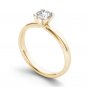 14k Yellow Gold 1.00 Ct Round Cut Diamond Bold Solitaire Engagement Ring HI I2