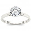 14K White Gold 1.00 Ct Natural Round Cut Diamond Solitaire Engagement Ring HI I2