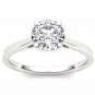 14K White Gold 1.00 Ct Natural Round Cut Diamond Solitaire Engagement Ring HI I2