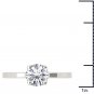 14K White Gold 1.00 Ct Natural Round Cut Diamond Solitaire Engagement Ring HI I2