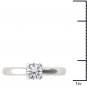 14k White Gold 1.00 Ct Round Cut Diamond Bold Solitaire Engagement Ring HI I2