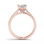 14K Rose Gold 1.50 Ct Natural Princess Cut Diamond Solitaire Engagement Ring