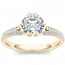 14k Yellow Gold 1.25 Ct Round Cut Diamond Classic Solitaire Engagement Ring I2
