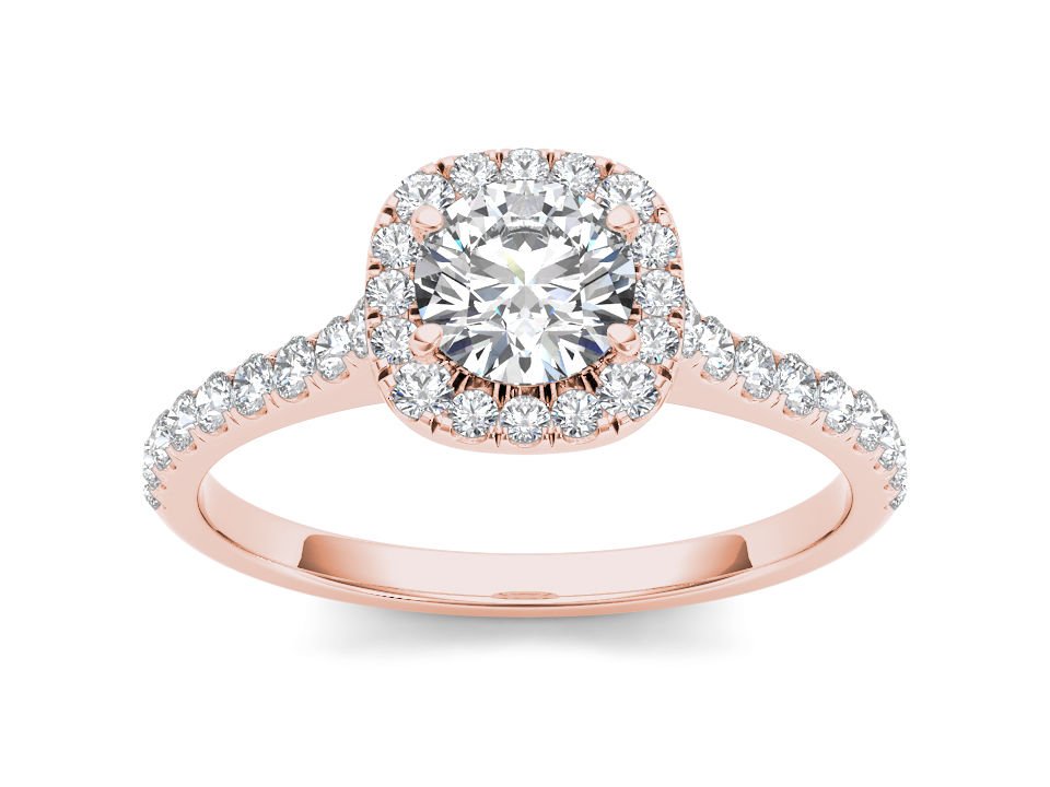 14K Rose Gold 1.00 Ct Round Cut Diamond Clssic Solitaire Engagement Ring HI I2