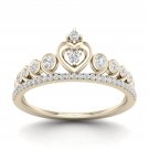 10k Yellow Gold 0.25 Ct TDW Diamond Crown Fashion Ring (I-J, I2) 10k Yellow Gold 0.25 Ct TDW Diamond Crown Fashion Ring (I-J, I2)