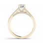 Real 14k Yellow Gold 1.00 Ct Round Cut Diamond Classic Solitaire Engagement Ring